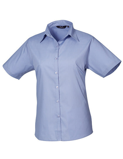 Women´s Poplin Short Sleeve Blouse (PW302)