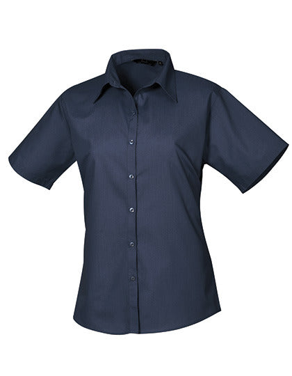 Women´s Poplin Short Sleeve Blouse (PW302)