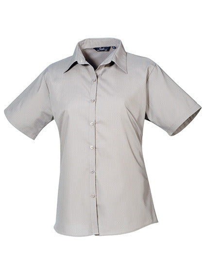 Women´s Poplin Short Sleeve Blouse (PW302)