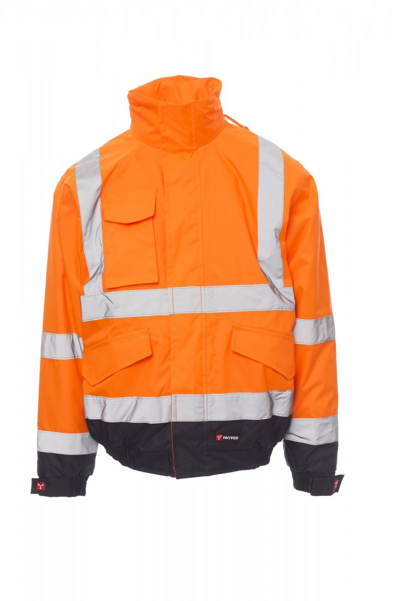 Payper PADDOCK Imbottito Con Cappuccio – Fluoorange/Marineblau