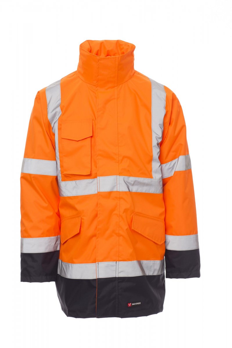 Payper DOCKYARD Imbottito Triplo Uso Con Cappuccio – Fluoorange/Marineblau