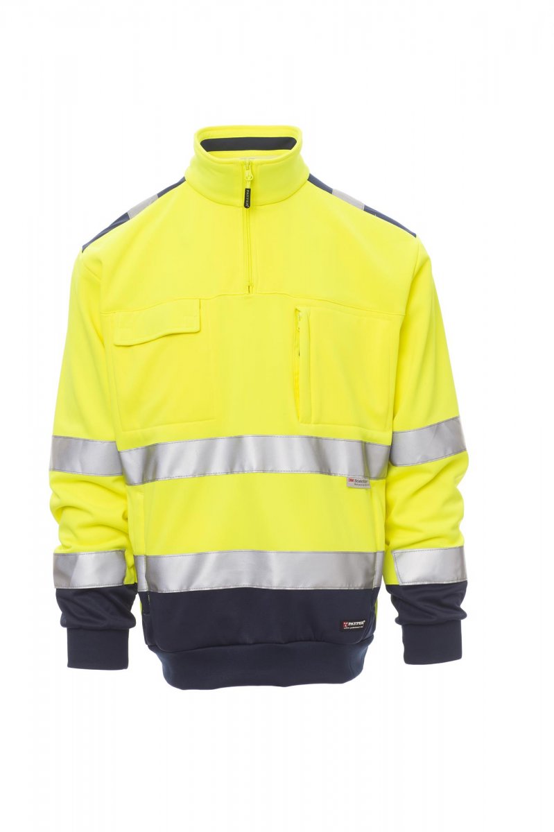 Payper VISION Halb Zip – Fluogelb/Marineblau