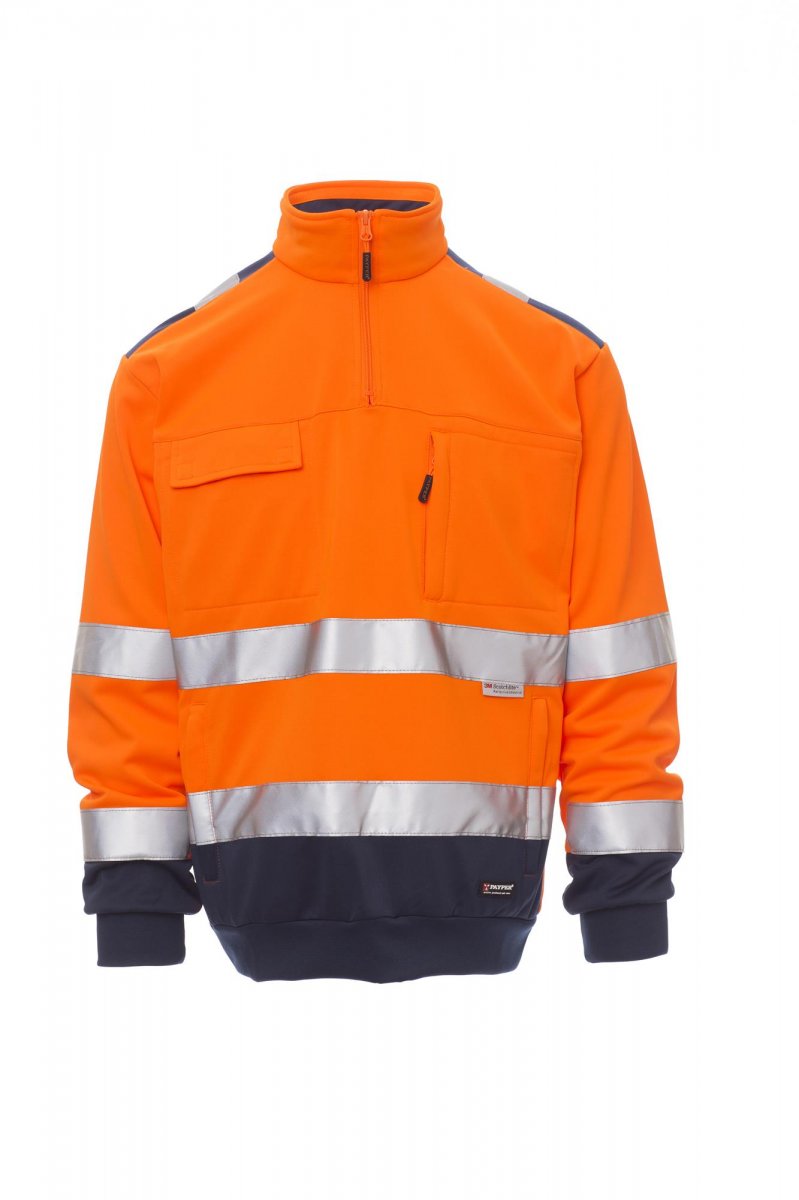Payper VISION Halb Zip – Fluoorange/Marineblau