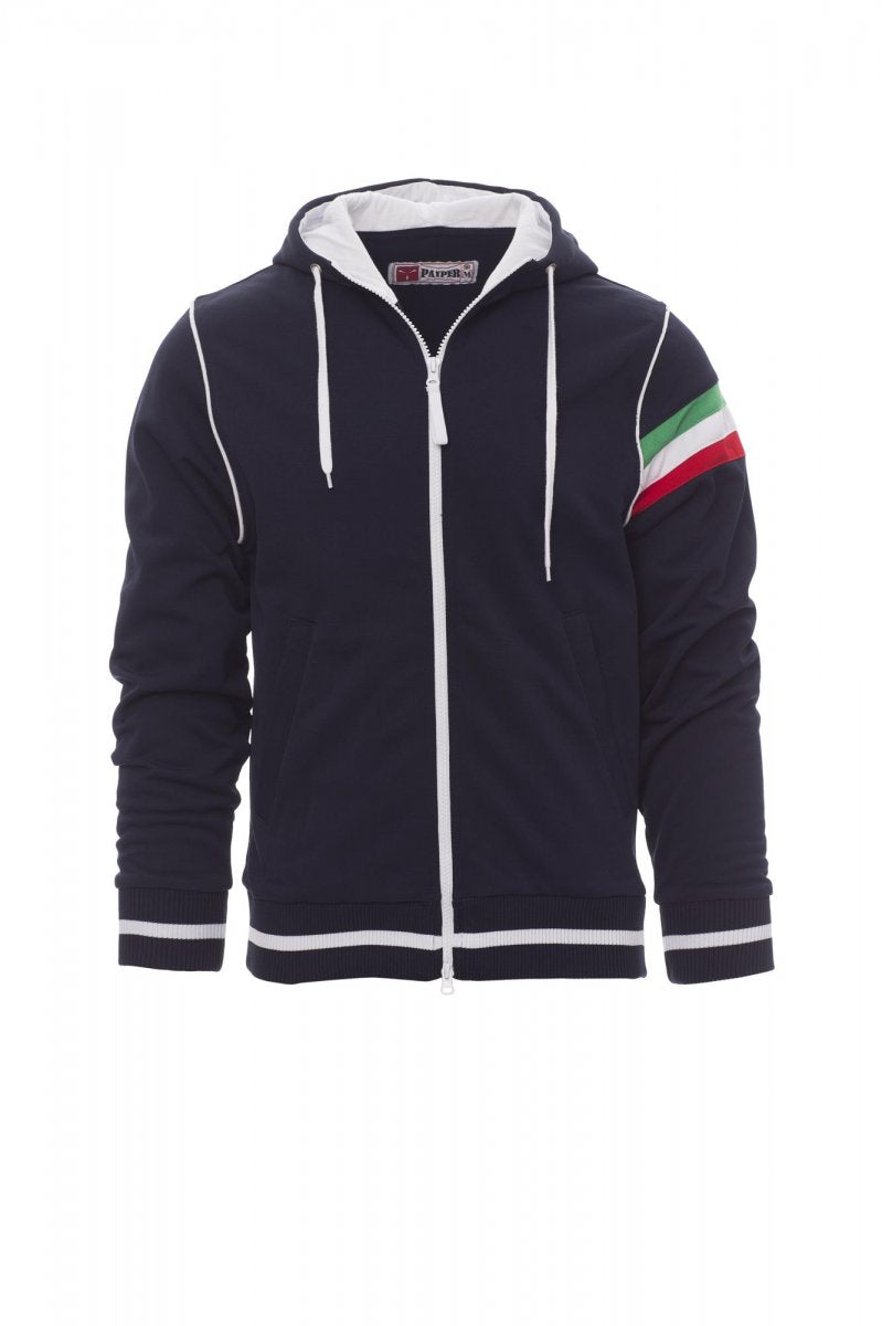 Payper NEVADA Full Zip Con Cappuccio – Marineblau/Weiss