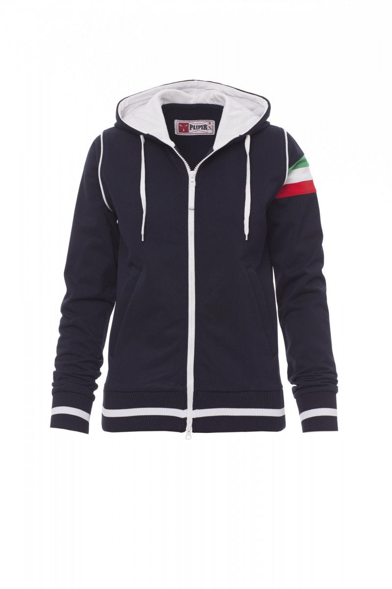 Payper KANSAS Full Zip Con Cappuccio – Marineblau/Weiss