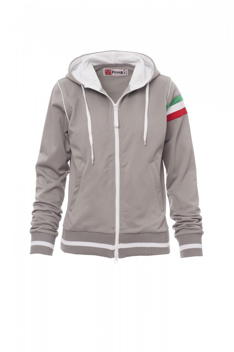 Payper KANSAS Full Zip Con Cappuccio – Grau/Weiss
