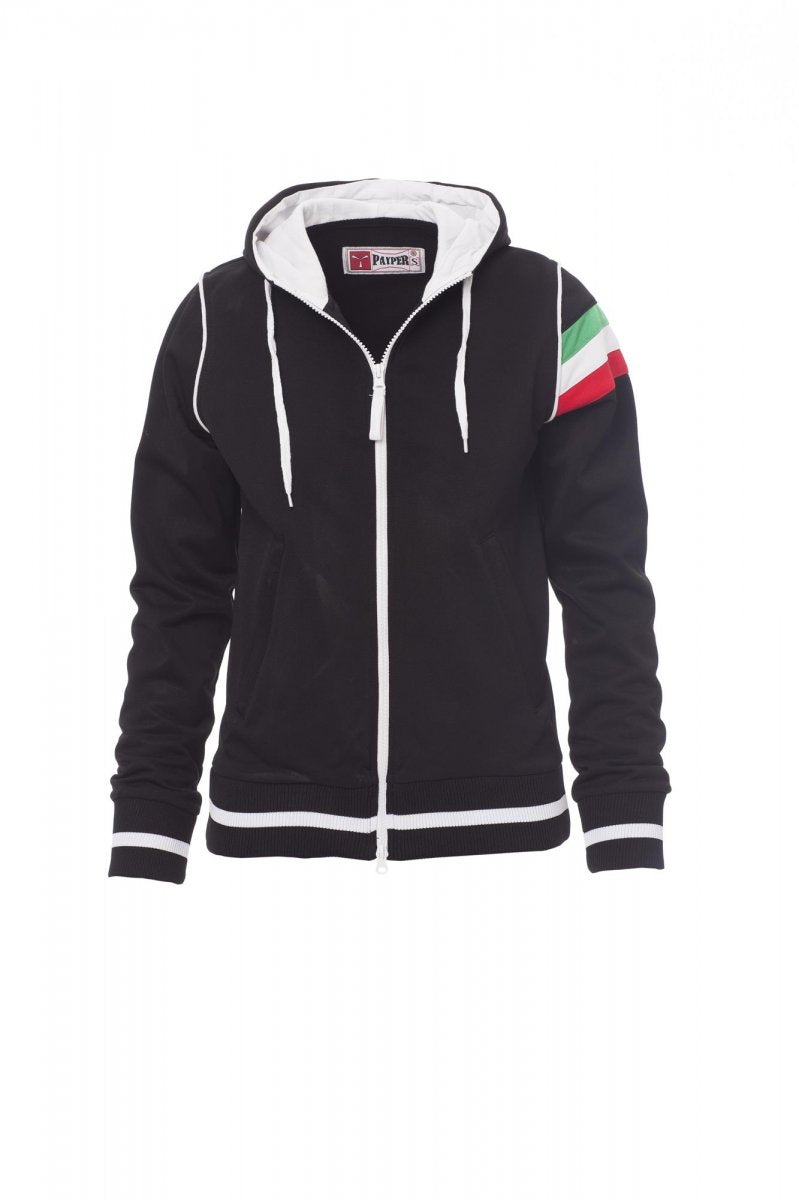 Payper KANSAS Full Zip Con Cappuccio – Schwarz/Weiss