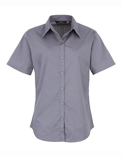 Women´s Poplin Short Sleeve Blouse (PW302)