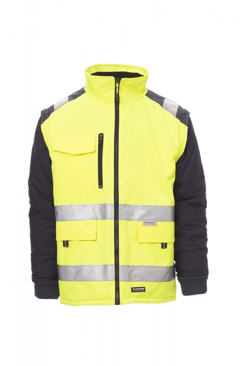 Payper HIWAY Imbottito Con Maniche Staccabili – Fluogelb/Marineblau