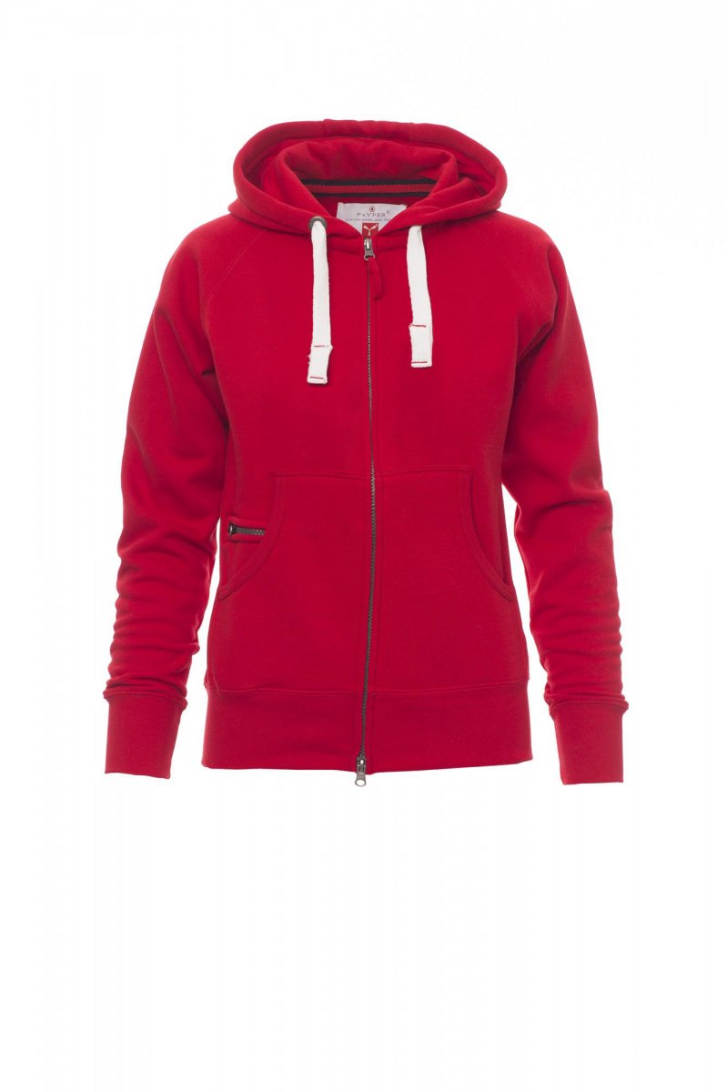 Payper DALLAS+LADY Full Zip Con Cappuccio – Rot