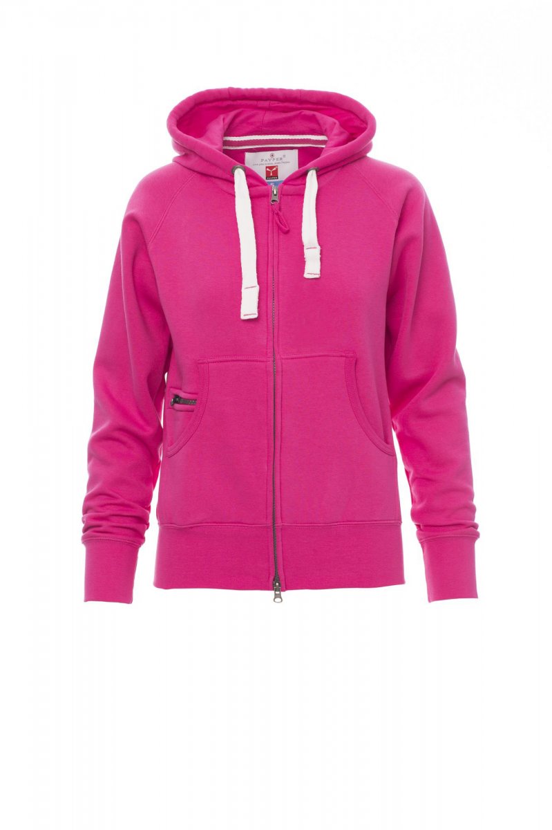 Payper DALLAS+LADY Full Zip Con Cappuccio – Fuchsienrot