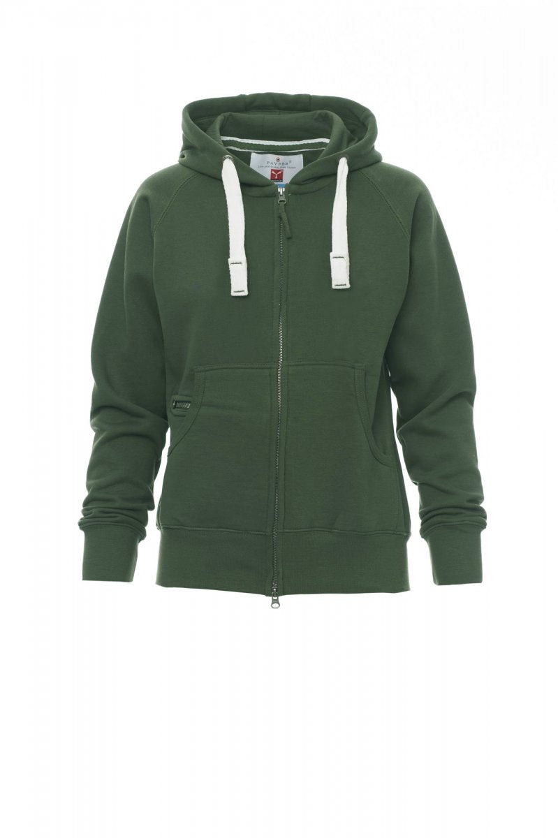 Payper DALLAS+LADY Full Zip Con Cappuccio – Grün