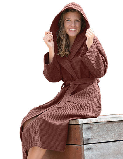 Robezz® Waffle Bathrobe With Hood (AR028)