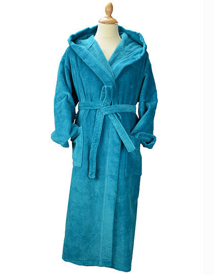 DeLuxe Velour Bathrobe with hood (AR029)