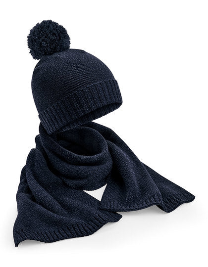 Knitted Scarf and Beanie Gift Set (CB401)