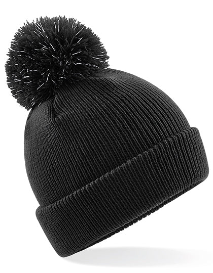 Junior Reflective Bobble Beanie (CB406B)