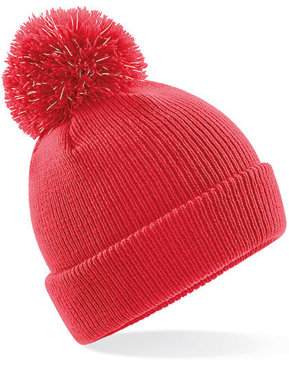 Junior Reflective Bobble Beanie (CB406B)