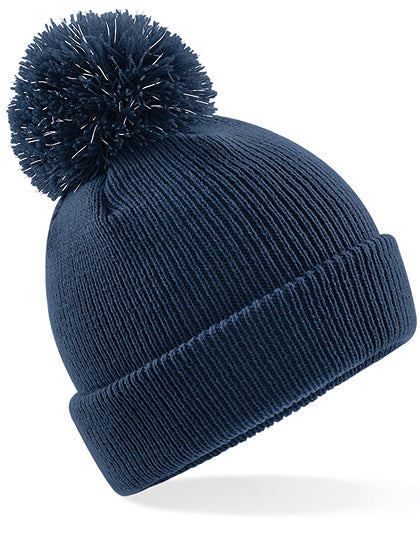 Junior Reflective Bobble Beanie (CB406B)