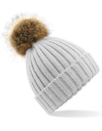 Faux Fur Pop Pom Chunky Beanie (CB412)