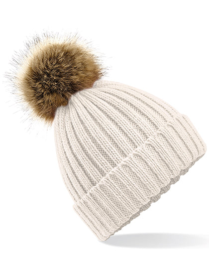 Faux Fur Pop Pom Chunky Beanie (CB412)