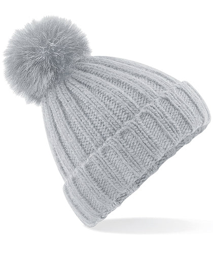 Verbier Faux Fur Pop Pom Chunky Beanie (CB413)