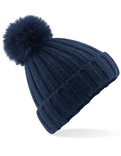 Verbier Faux Fur Pop Pom Chunky Beanie (CB413)