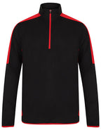 Adults 1/4 Zip Midlayer With Contrast Panelling (FH571)