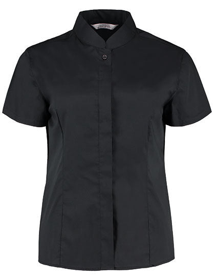 Women´s Tailored Fit Shirt Mandarin Collar Short Sleeve (K736)
