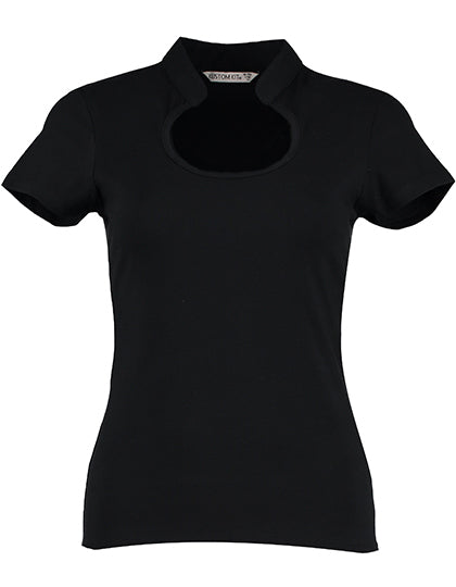 Women`s Regular Fit Keyhole Neck Top (K755)