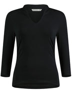 Regular Fit Mandarin Collar Top 3/4 Sleeve (K785)