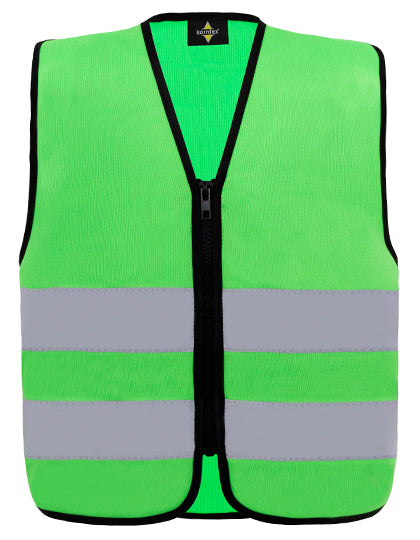 Kids´ Hi-Vis Safety Vest With Front Zipper Aalborg (KX201)
