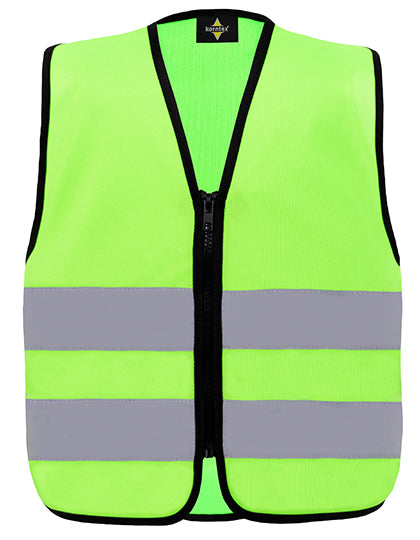 Kids´ Hi-Vis Safety Vest With Front Zipper Aalborg (KX201)