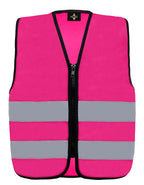 Kids´ Hi-Vis Safety Vest With Front Zipper Aalborg (KX201)