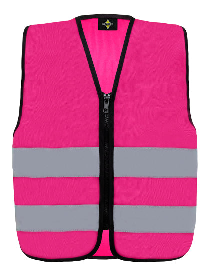 Kids´ Hi-Vis Safety Vest With Front Zipper Aalborg (KX201)