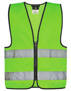 Kids´ Hi-Vis Safety Vest With Front Zipper Aalborg (KX201)