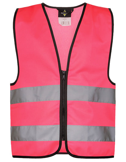 Kids´ Hi-Vis Safety Vest With Front Zipper Aalborg (KX201)