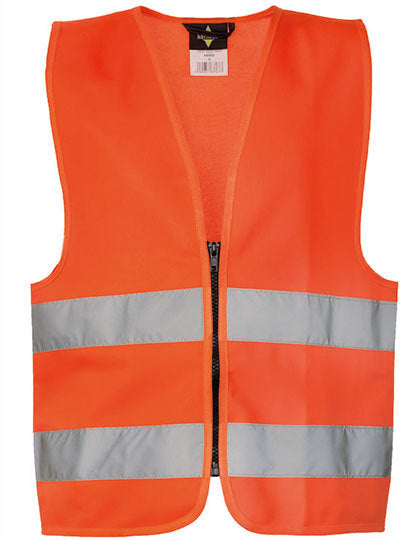 Kids´ Hi-Vis Safety Vest With Front Zipper Aalborg (KX201)