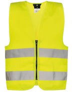 Kids´ Hi-Vis Safety Vest With Front Zipper Aalborg (KX201)