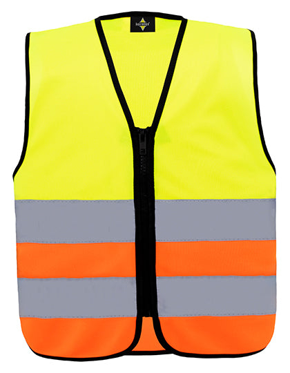 Kids´ Hi-Vis Safety Vest With Front Zipper Aalborg (KX201)
