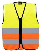 Kids´ Hi-Vis Safety Vest With Front Zipper Aalborg (KX201)