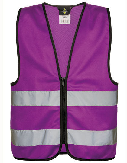 Kids´ Hi-Vis Safety Vest With Front Zipper Aalborg (KX201)