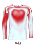 Men´s Long Sleeve Striped T-Shirt Marine (L01402)