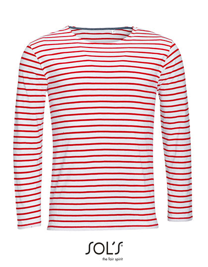 Men´s Long Sleeve Striped T-Shirt Marine (L01402)
