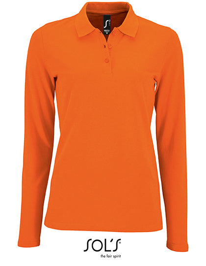 Women´s Long-Sleeve Piqué Polo Shirt Perfect (L02083)