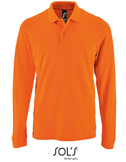 Men´s Long-Sleeve Piqué Polo Shirt Perfect (L02087)