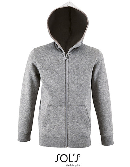 Kids´ Zip Hoodie Stone (L02092)