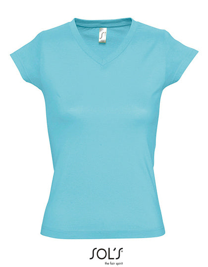 Women´s V-Neck-T-Shirt Moon (L156)
