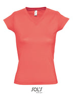 Women´s V-Neck-T-Shirt Moon (L156)