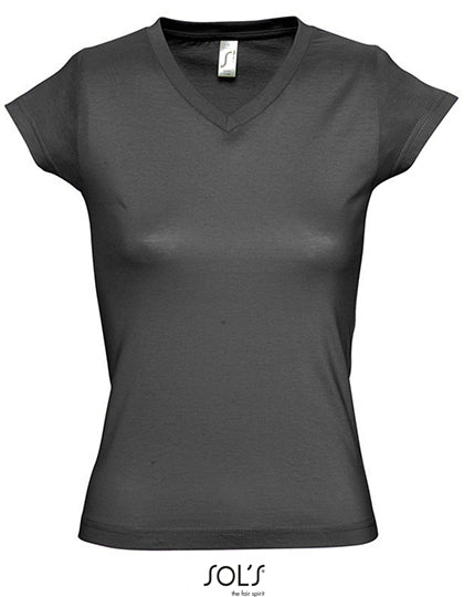 Women´s V-Neck-T-Shirt Moon (L156)