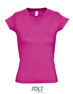 Women´s V-Neck-T-Shirt Moon (L156)